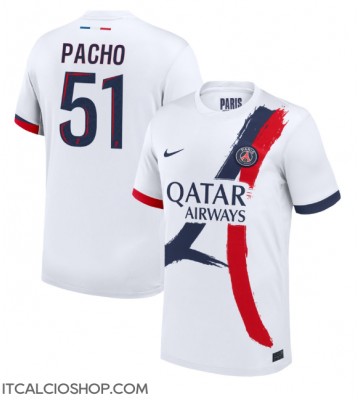 Paris Saint-Germain Willian Pacho #51 Seconda Maglia 2024-25 Manica Corta